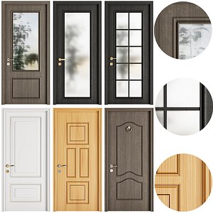 Set Classic Door 07 3D model