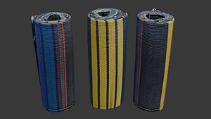 Rolled Woven Mats 3D model
