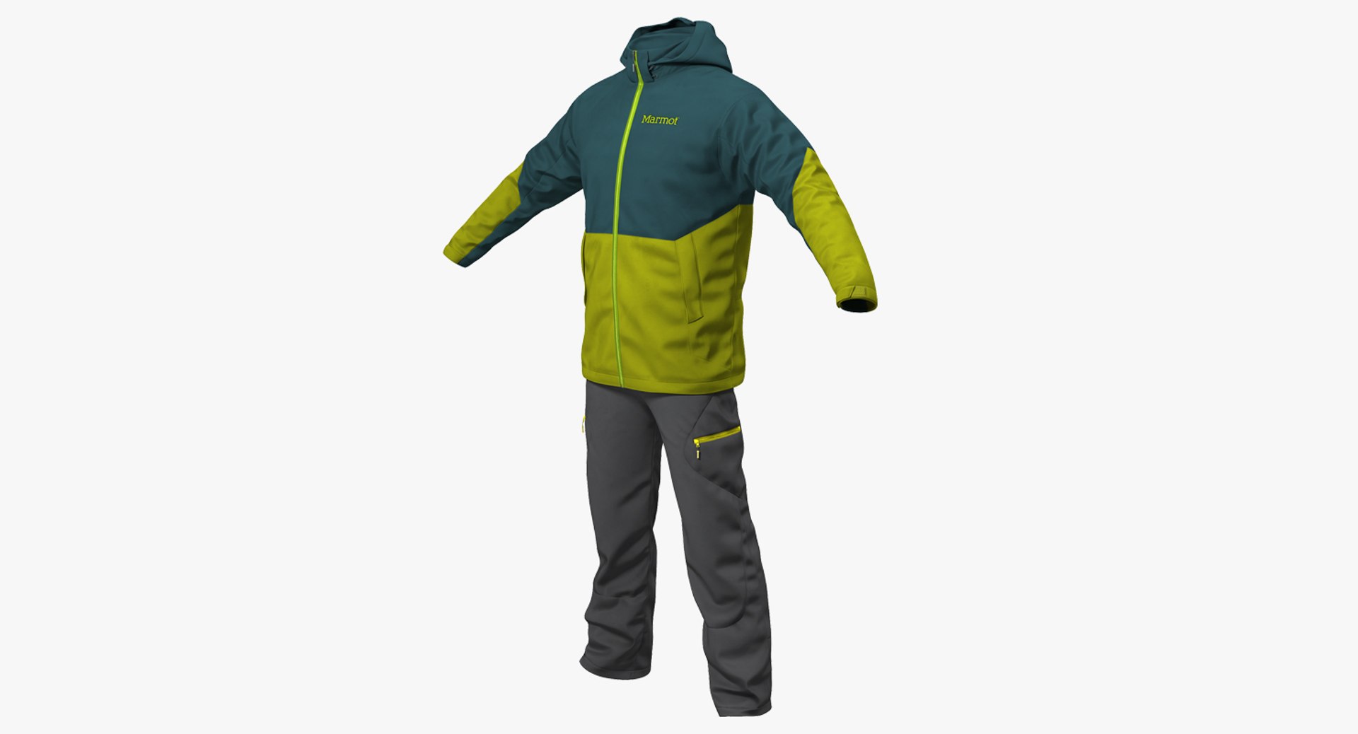Winter Sport Suit 3D model preview