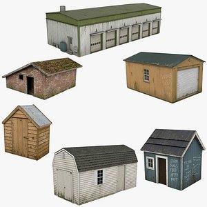 3D Farm Sheds and Barns collection
