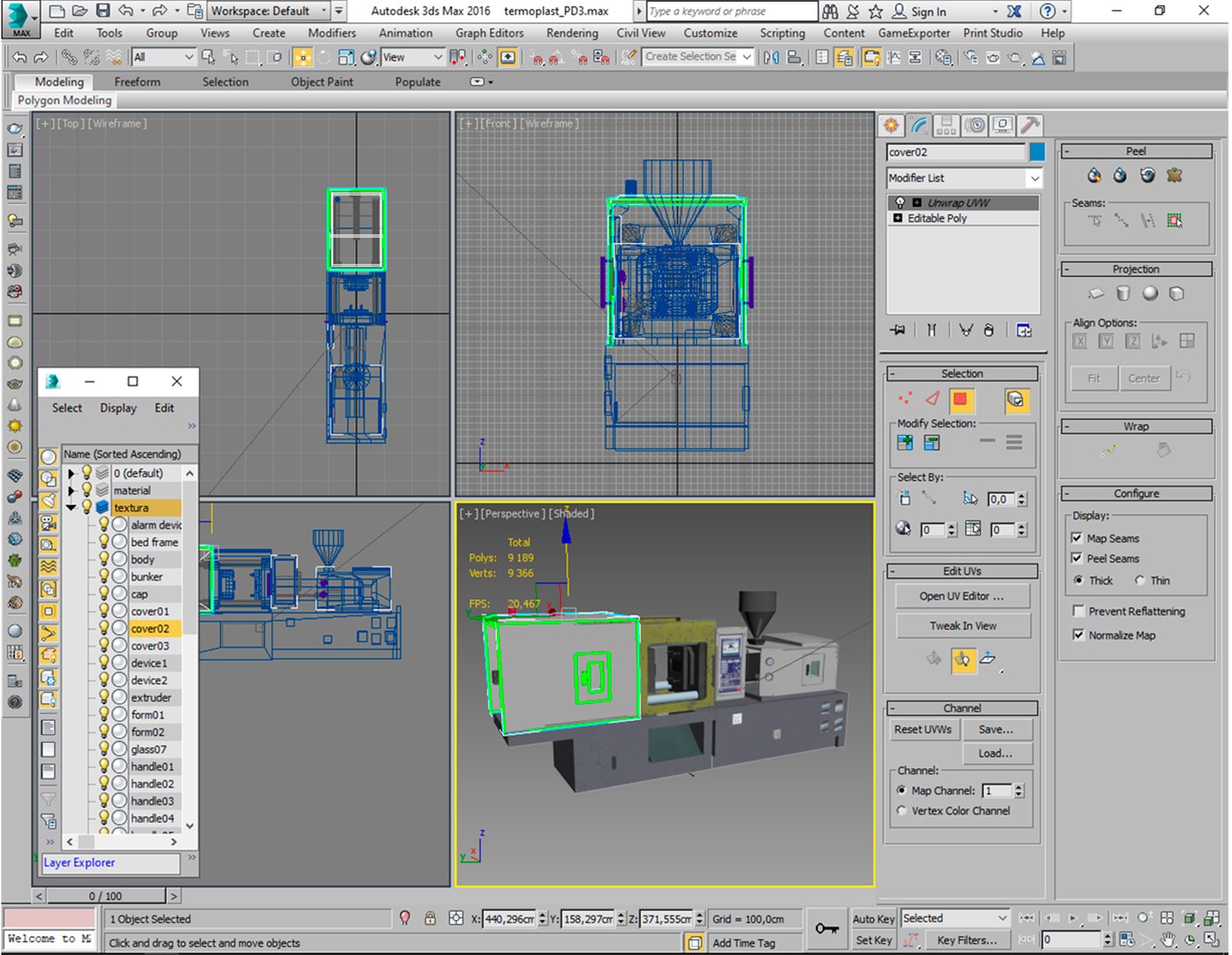 Injection molding machine PD model - TurboSquid 1911082