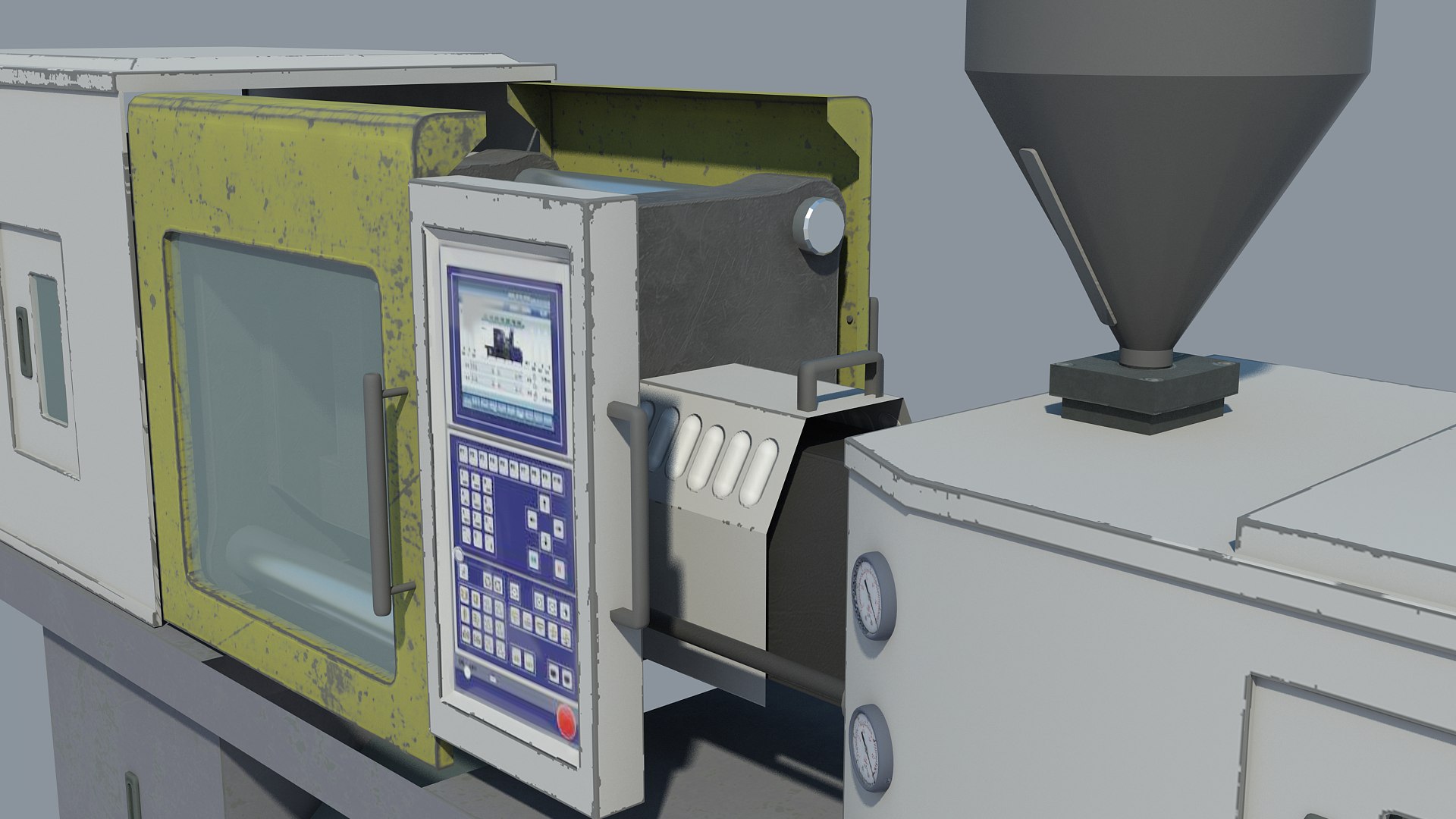 Injection molding machine PD model - TurboSquid 1911082