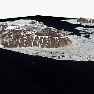 Diomede Islands Bering Strait Russia United States 3D