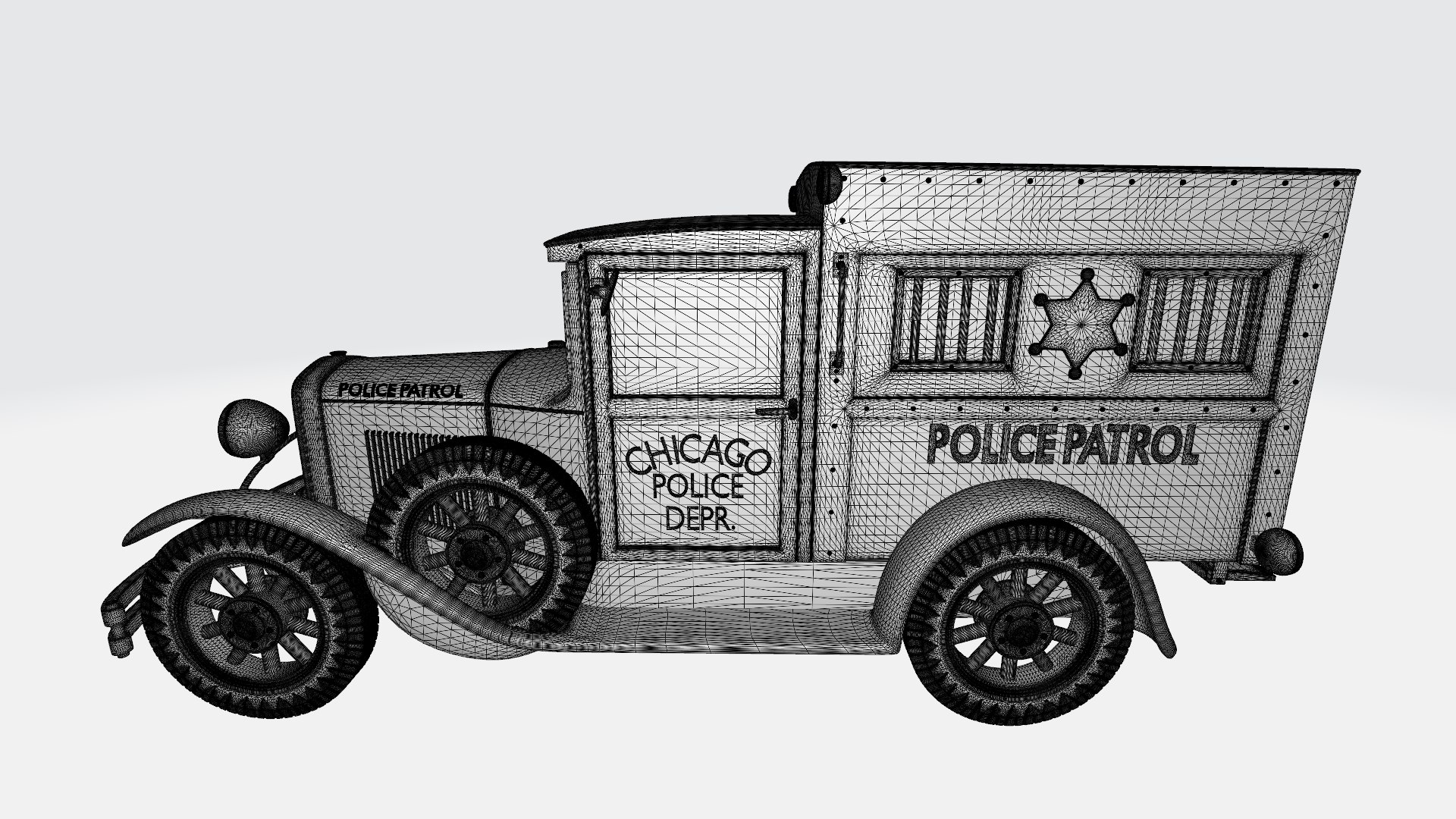 Retro Police Car Model - TurboSquid 1725774