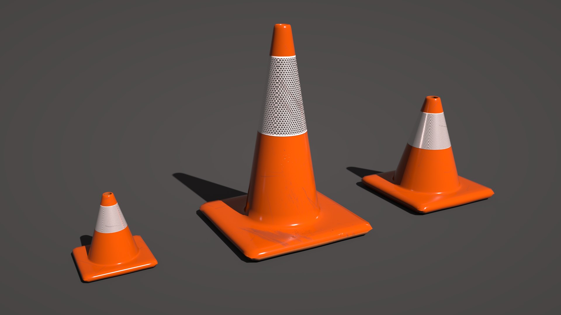 3D Model Traffic Cone Variety Pack - TurboSquid 1991351