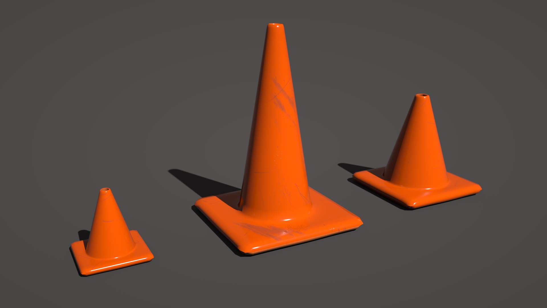 3D Model Traffic Cone Variety Pack - TurboSquid 1991351