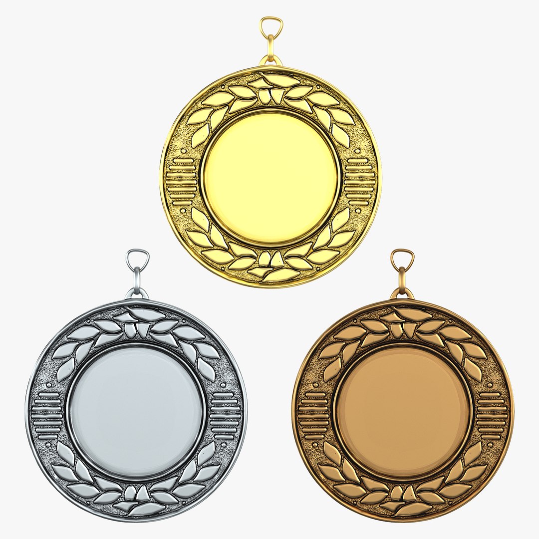 Award Medals 3D Models Set 3 3D model preview