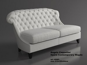 leather sofas angelo cappellini 3d model