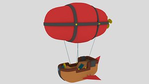 parachute cartoon 3D