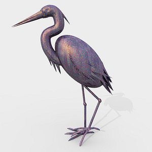 3d model statue iron crane