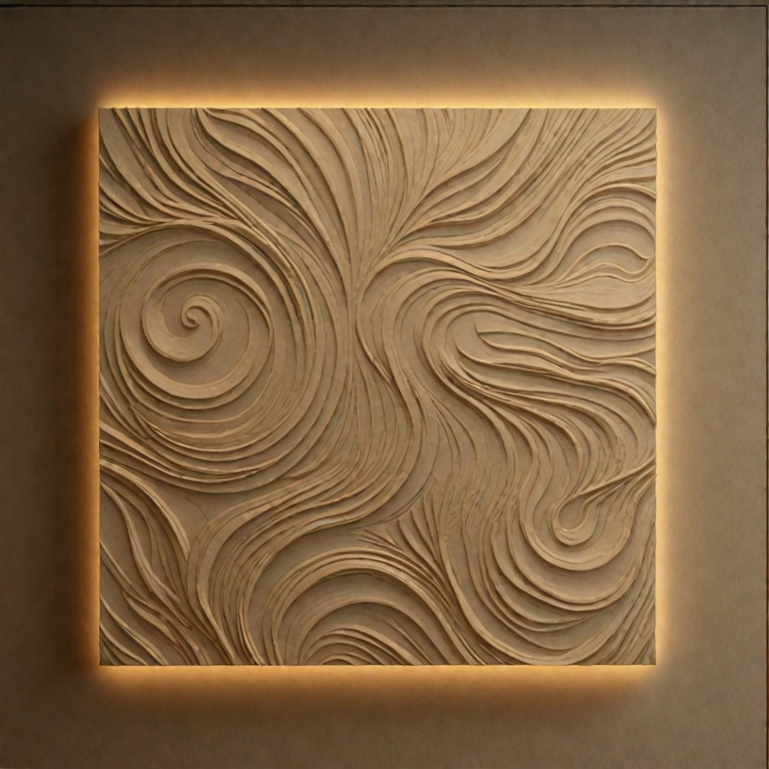 Modern Panel Wall Decor Set Relief Stl Mural CNC 192 3D Model ...