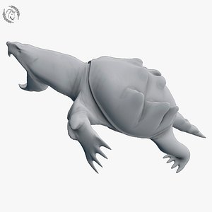 3D alligator snapping turtle
