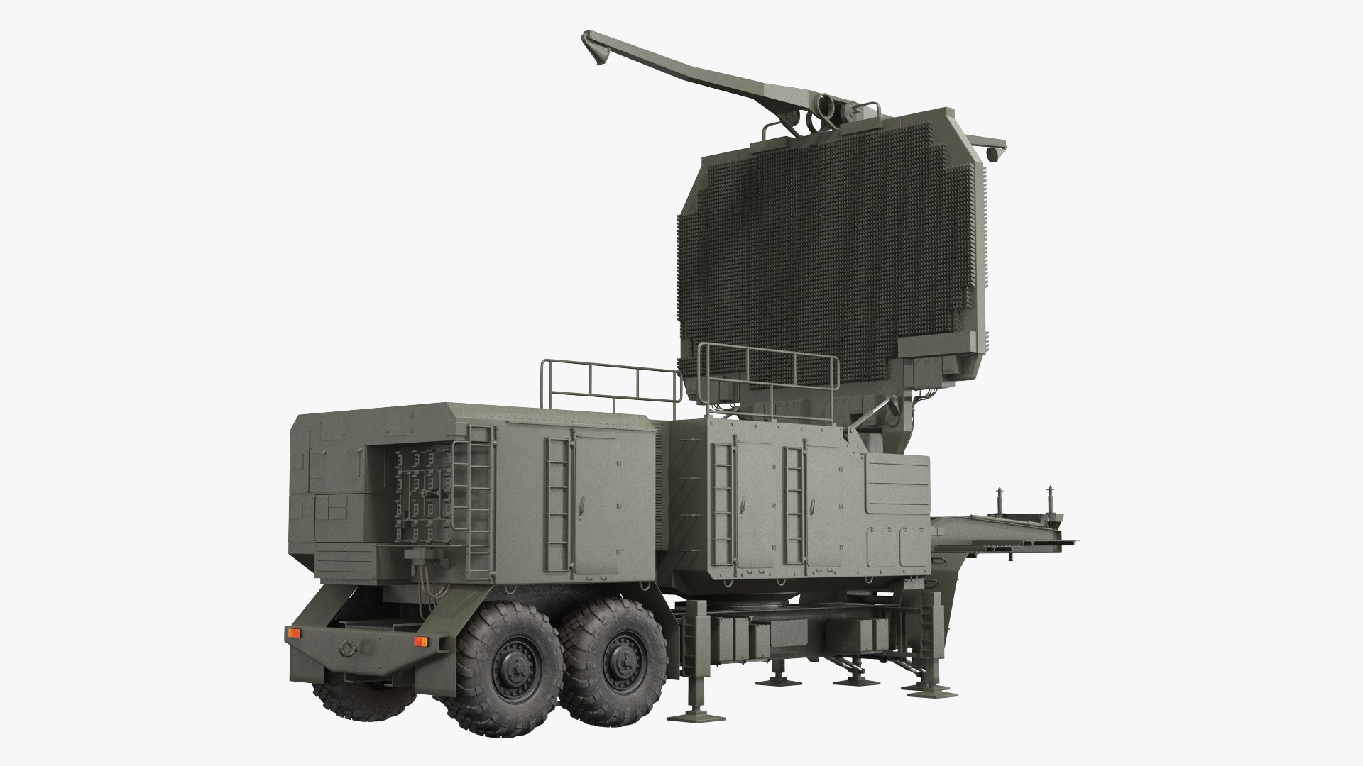 Long Range Radar TOMBSTONE 64N6 Trailer 3D model preview