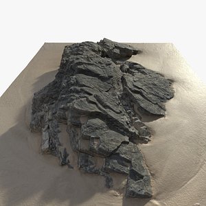 3D rock beach model