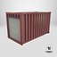 Conteneur 16 pieds avec porte enroulable - Rouge