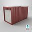 Conteneur 16 pieds avec porte enroulable - Rouge