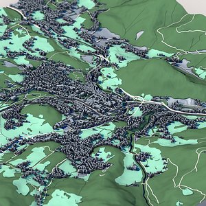 3D Cityscape Bad Ischl Austria