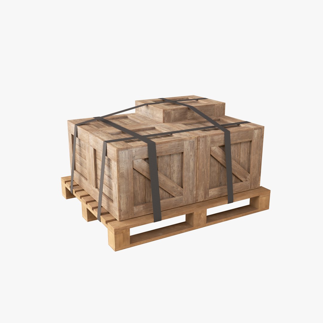 3d Pallet Industrial Crate Model - Turbosquid 1681996