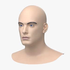 Natural Male Head 01 Base Mesh 3D model