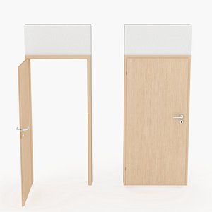 Wood interior door - Full wall section