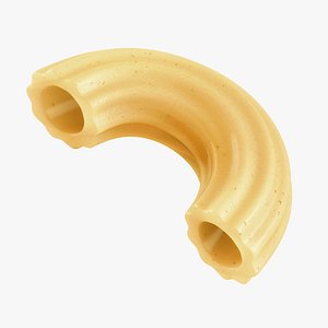 Pasta Elbow Rigati macaroni 3D model