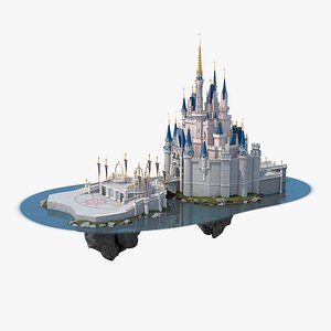 3D disneyland cinderella castle