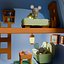 Niedliches Miniatur-Rucksack-Puppenhaus-3D-Modell