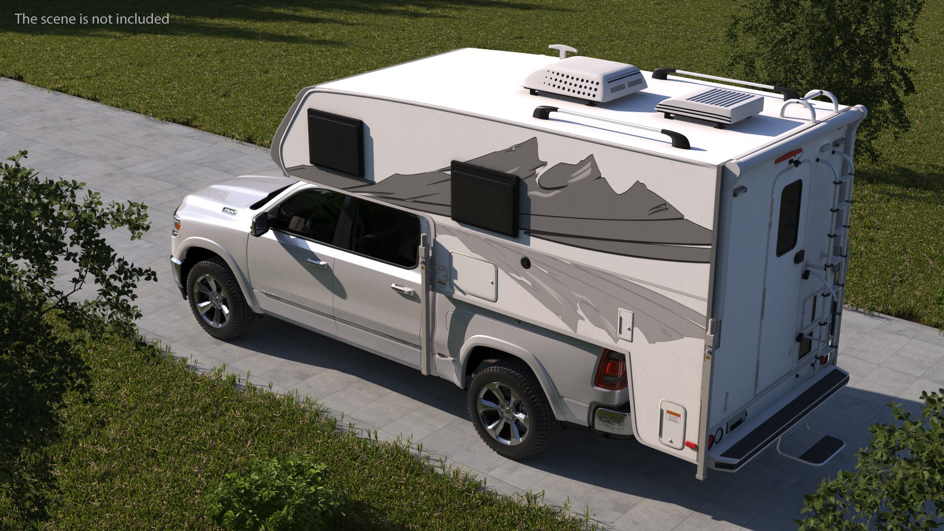 Pickup Truck Camper model - TurboSquid 2123520