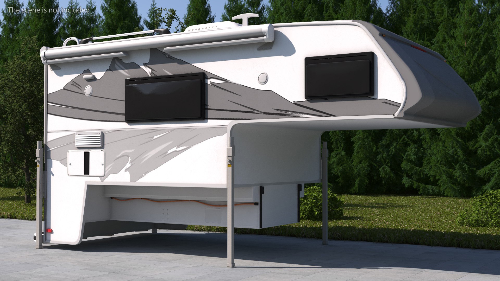 Pickup Truck Camper model - TurboSquid 2123520