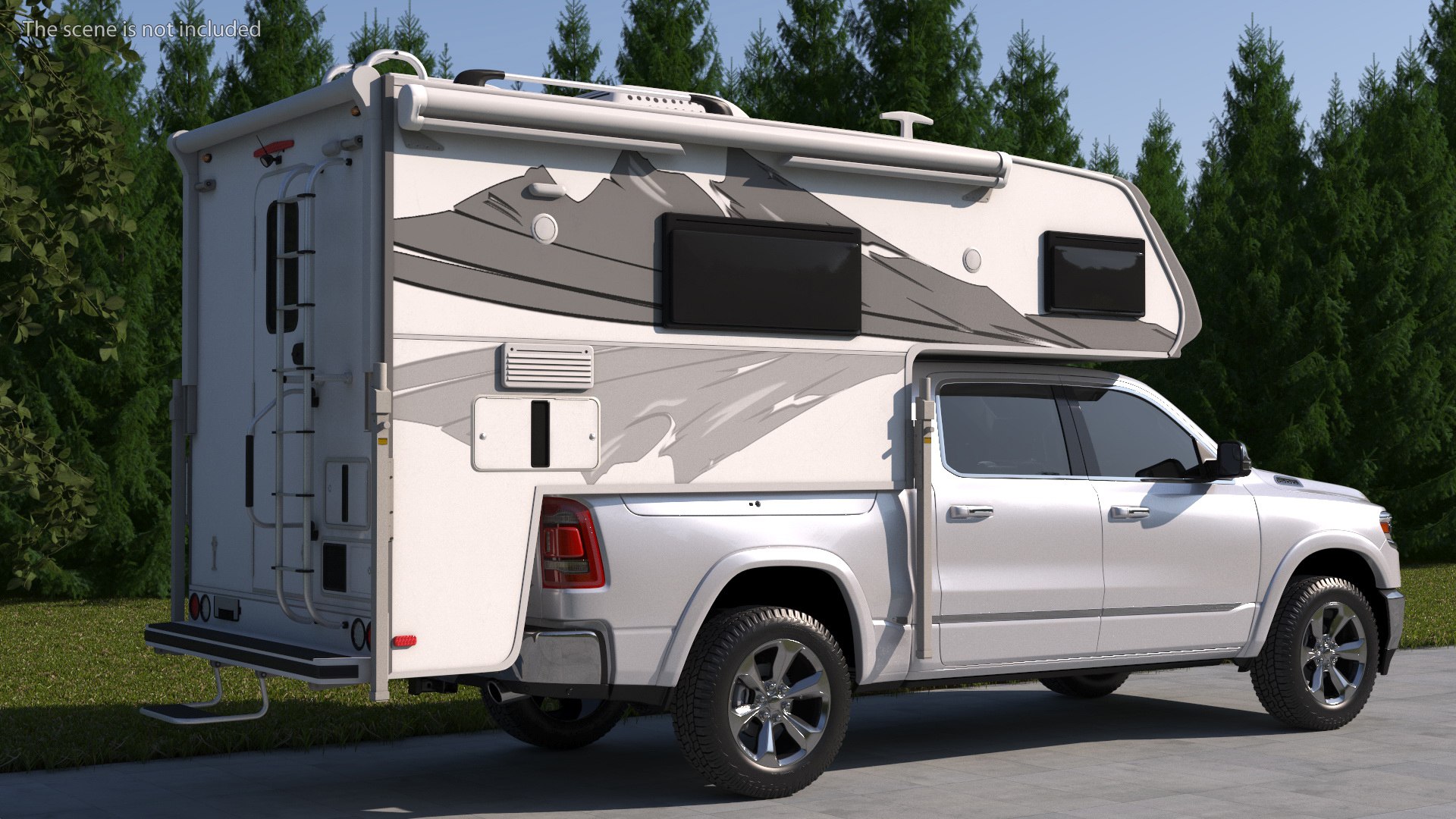 Pickup Truck Camper model - TurboSquid 2123520