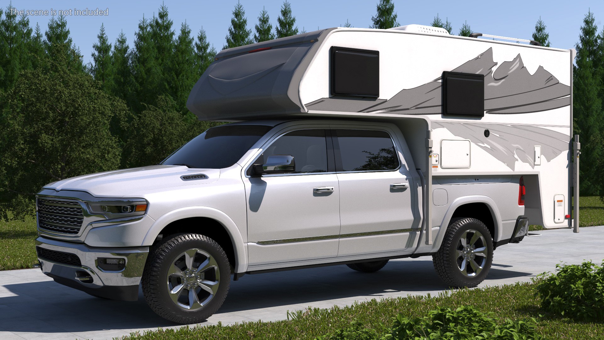 Pickup Truck Camper model - TurboSquid 2123520