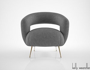 kelly wearstler laurel lounge chair 3d max