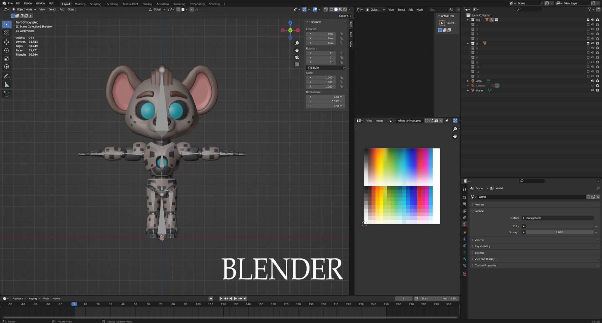 Cartoon Characters Animals 2 03 Robots Model - TurboSquid 2640886