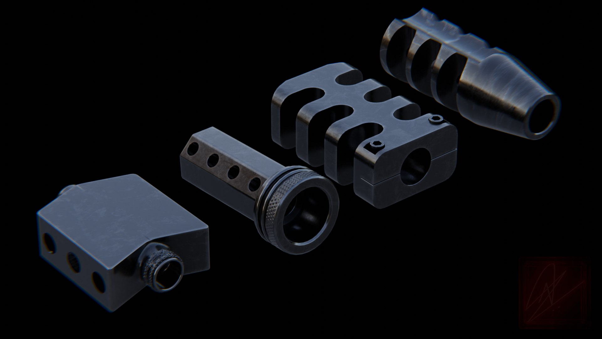 Muzzle Collection Model - TurboSquid 1975882