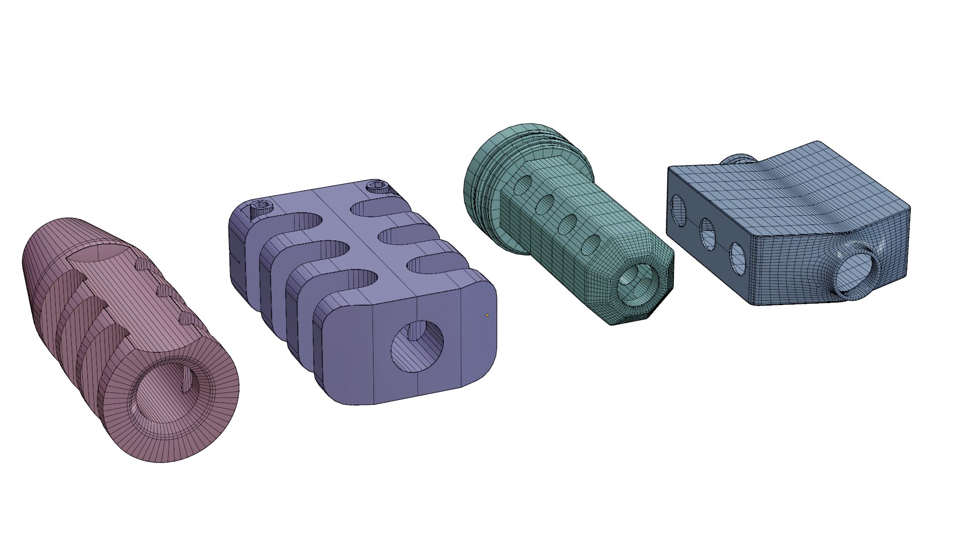 Muzzle Collection Model - TurboSquid 1975882