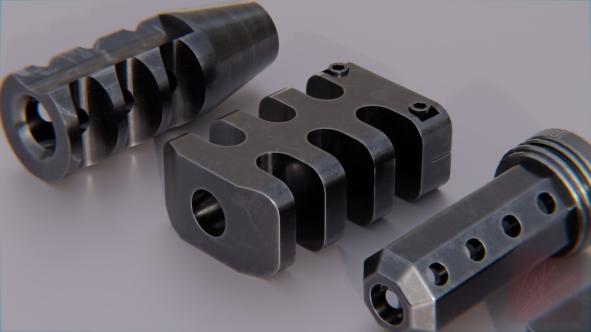 Muzzle Collection Model - TurboSquid 1975882