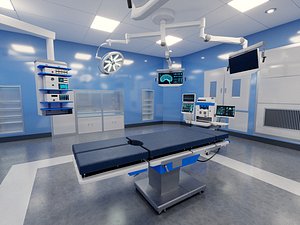 Surgical operating room with equipment
