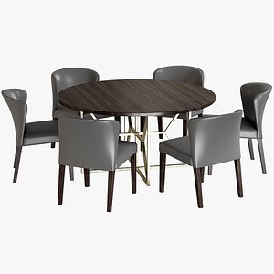 Dining Table Hayes Acacia with Chair Curran