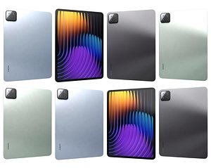 Xiaomi Pad 7 And Xiaomi Pad 7 Pro All Colors 3D model