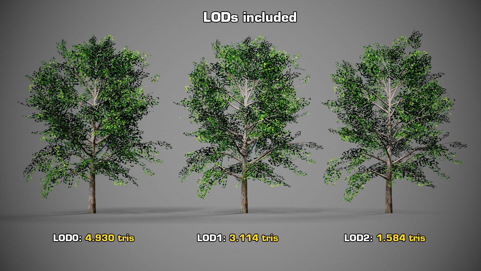 3D Maples Pack GameReady LODs - TurboSquid 1738233