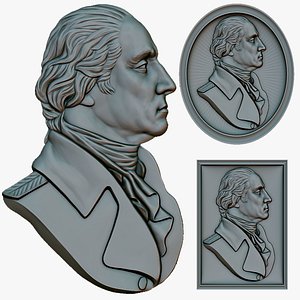 Washington portrait - bas-relief for CNC router or 3D printer