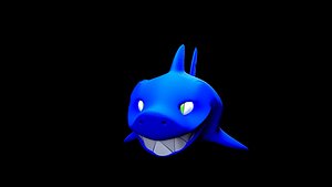 Cartoon Fish Smiled Shark 3D model