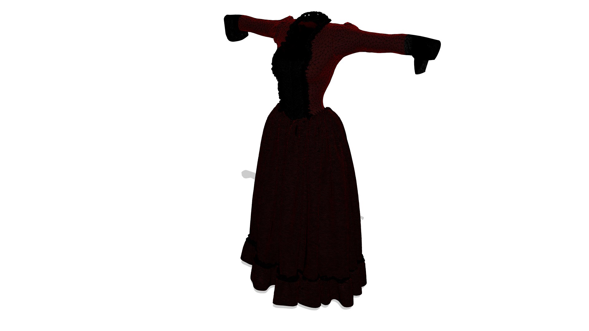 Victorian Dress 3d Model Turbosquid 2047433 