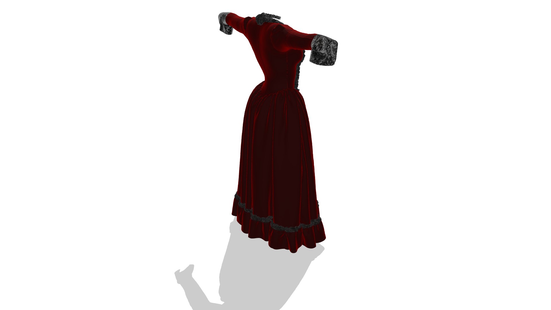 Victorian Dress 3d Model Turbosquid 2047433 