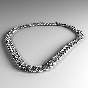 chain gold silver 3d obj