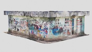 3D model abandoned photoscaned building 8k