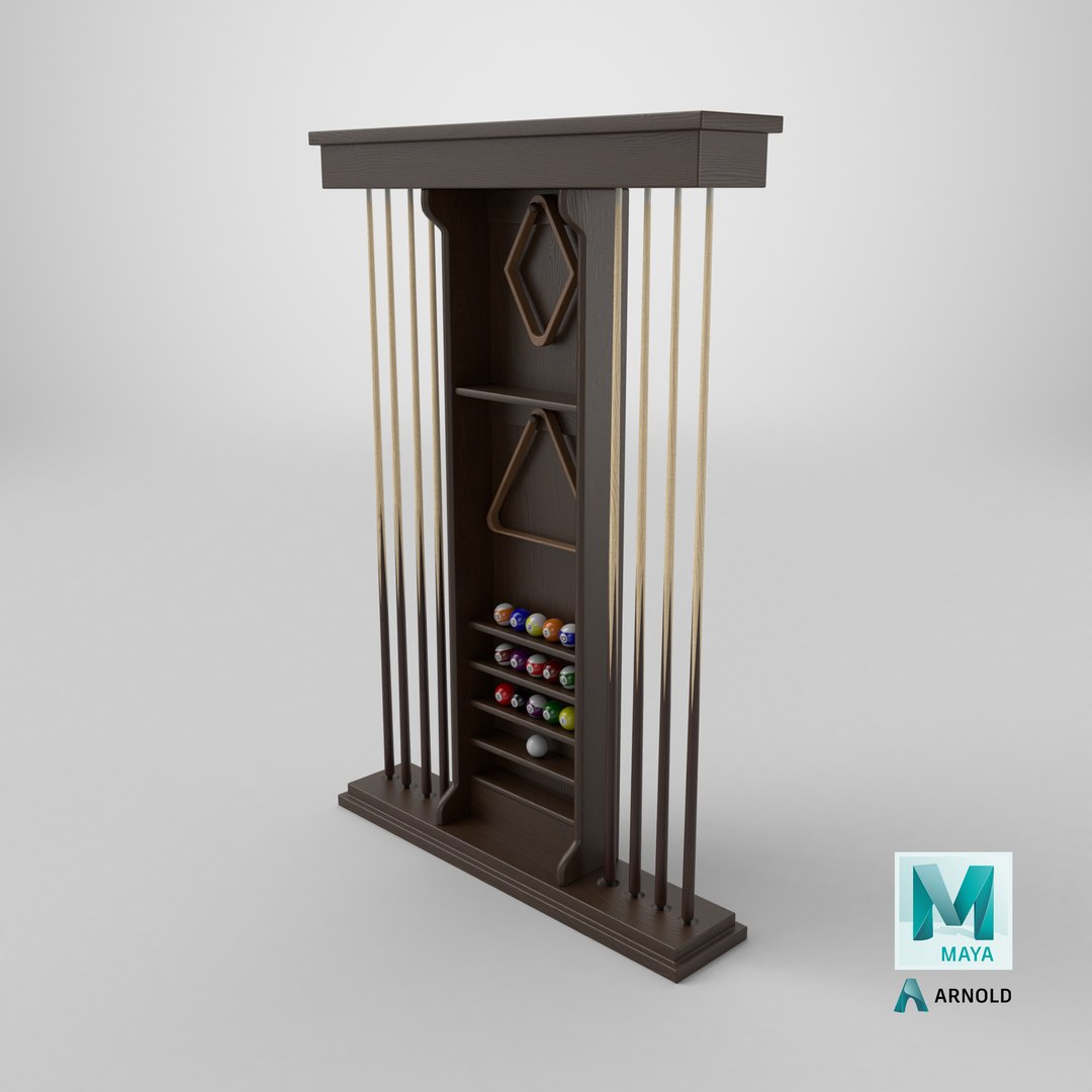 3D Billiard rack with cues and accessories model https://p.turbosquid.com/ts-thumb/ol/DRduJy/su/stemcell_maya_arnold_render/png/1727275741/1920x1080/fit_q87/d317b94501640468b85b0f75d4bb96cbfb16640c/stemcell_maya_arnold_render.jpg