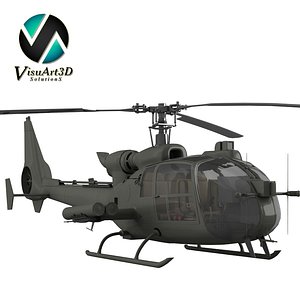 gazelle warrior helicopter 3d model