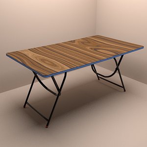 Foldable Table for Interior Use 3D Model model
