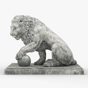 lion concrete 3D model